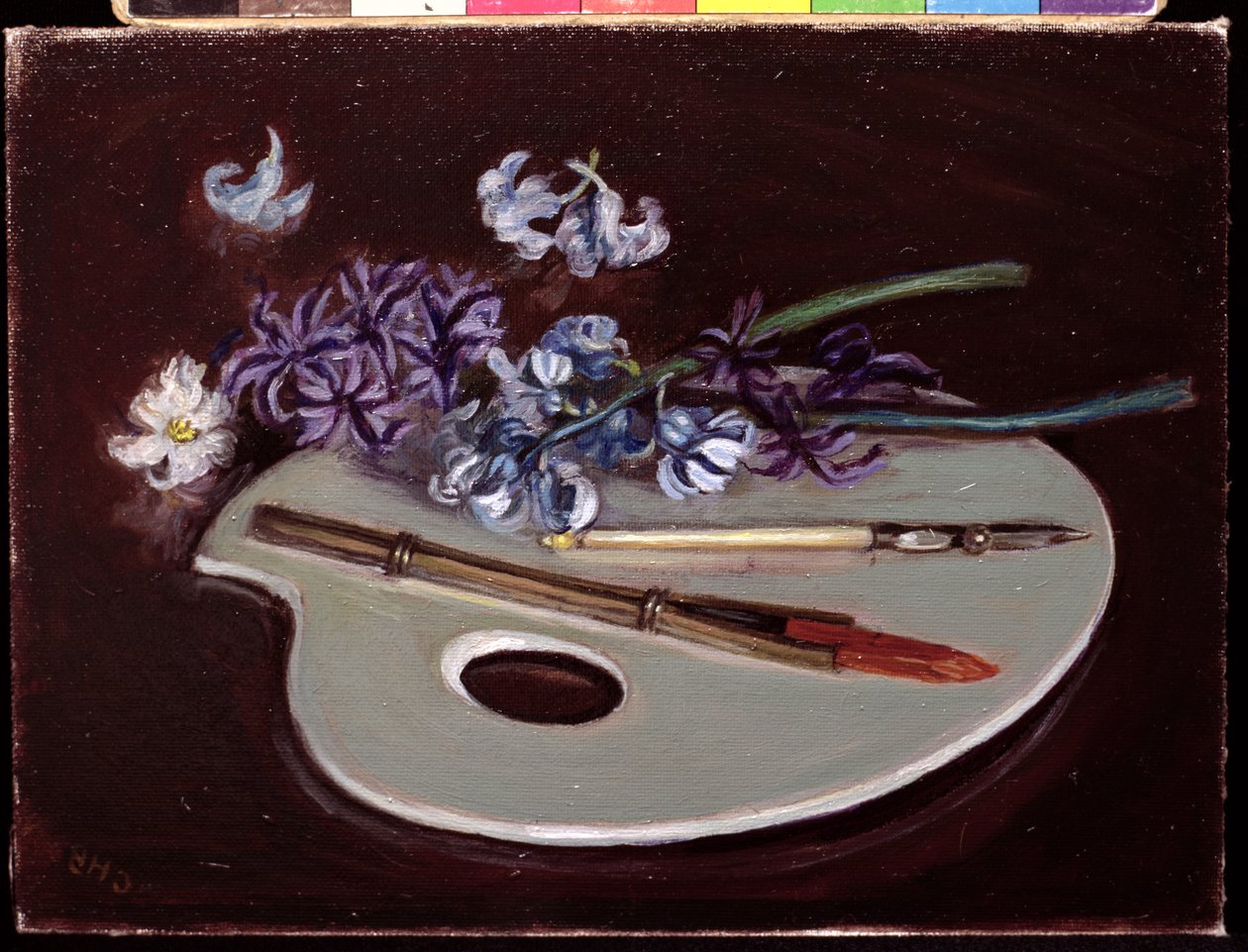 Paleta de Porcelana com Flores de Caroline Hervey Bathurst