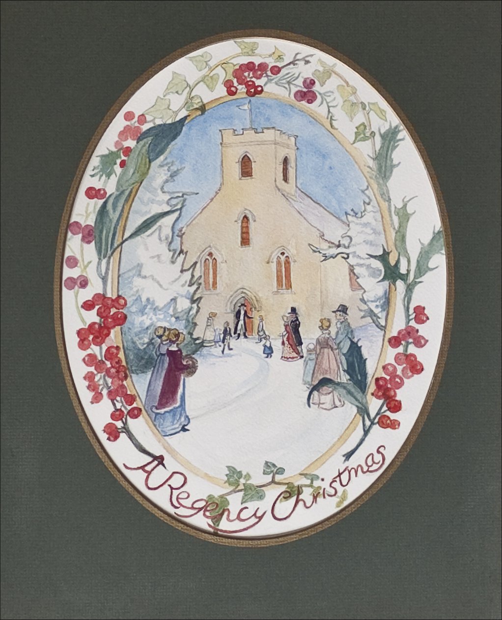 Regency Christmas, 2008 (wc no papel) de Caroline Hervey Bathurst