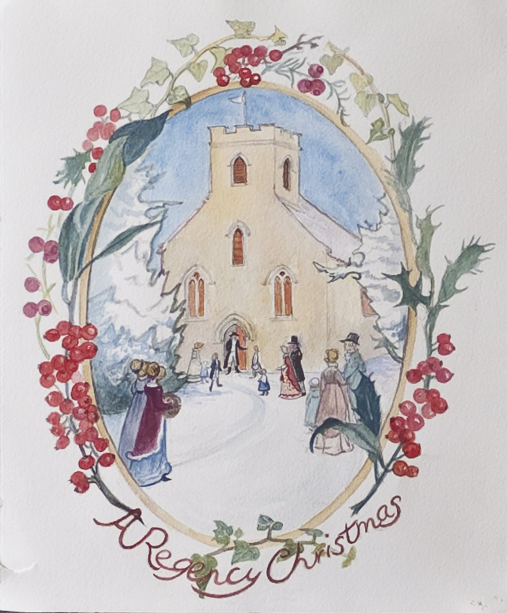Regency Christmas, 2008 (wc no papel) de Caroline Hervey Bathurst