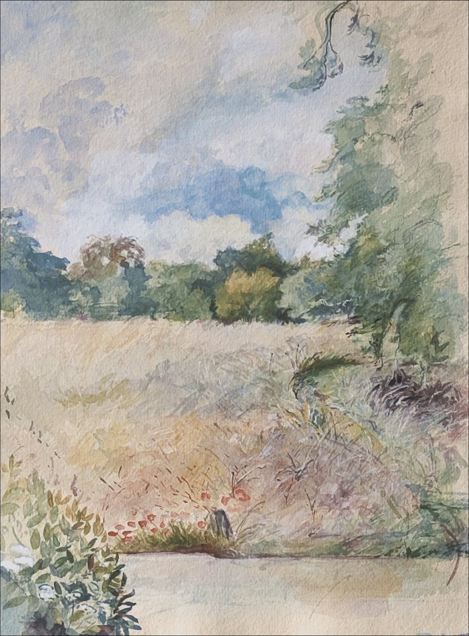 Verão de 2007 (pastel e wc no papel) de Caroline Hervey Bathurst