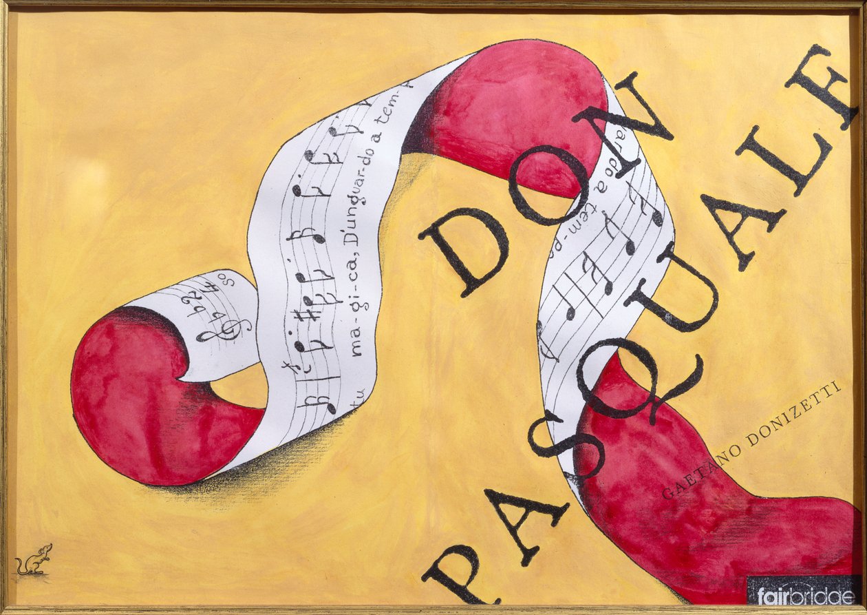 Don Pasquale (caneta e tinta e aguarela sobre papel) de Carolyn Hubbard Ford