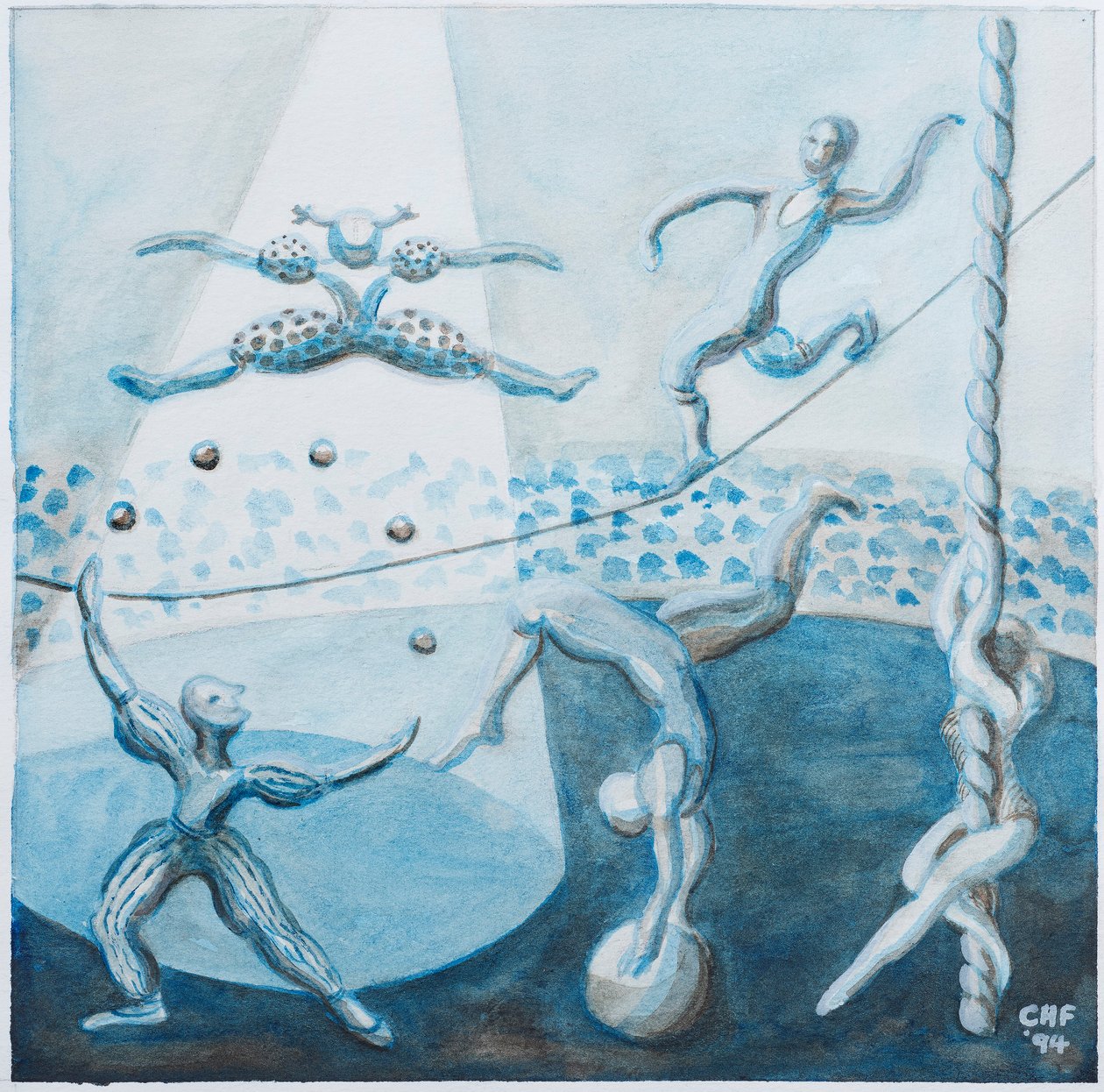 Circus Scene II, 1994 (aguarela sobre papel) de Carolyn Hubbard Ford