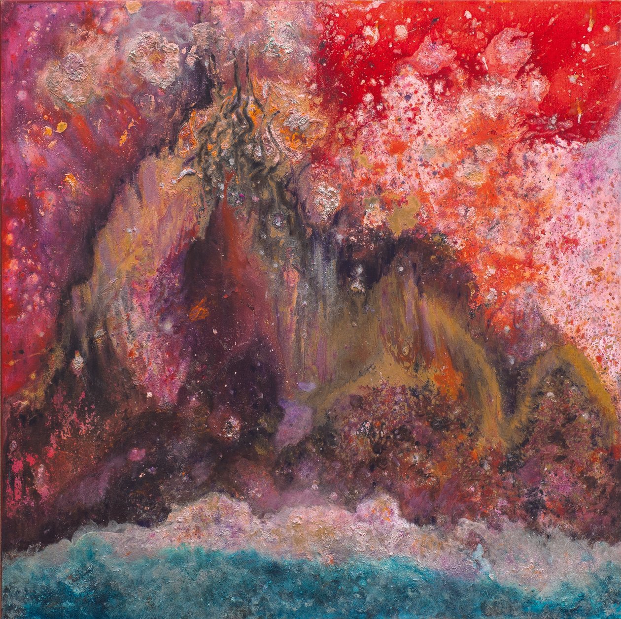 Celestial Mountain, 2006 (técnica mista sobre tela) de Carolyn Mary Kleefeld