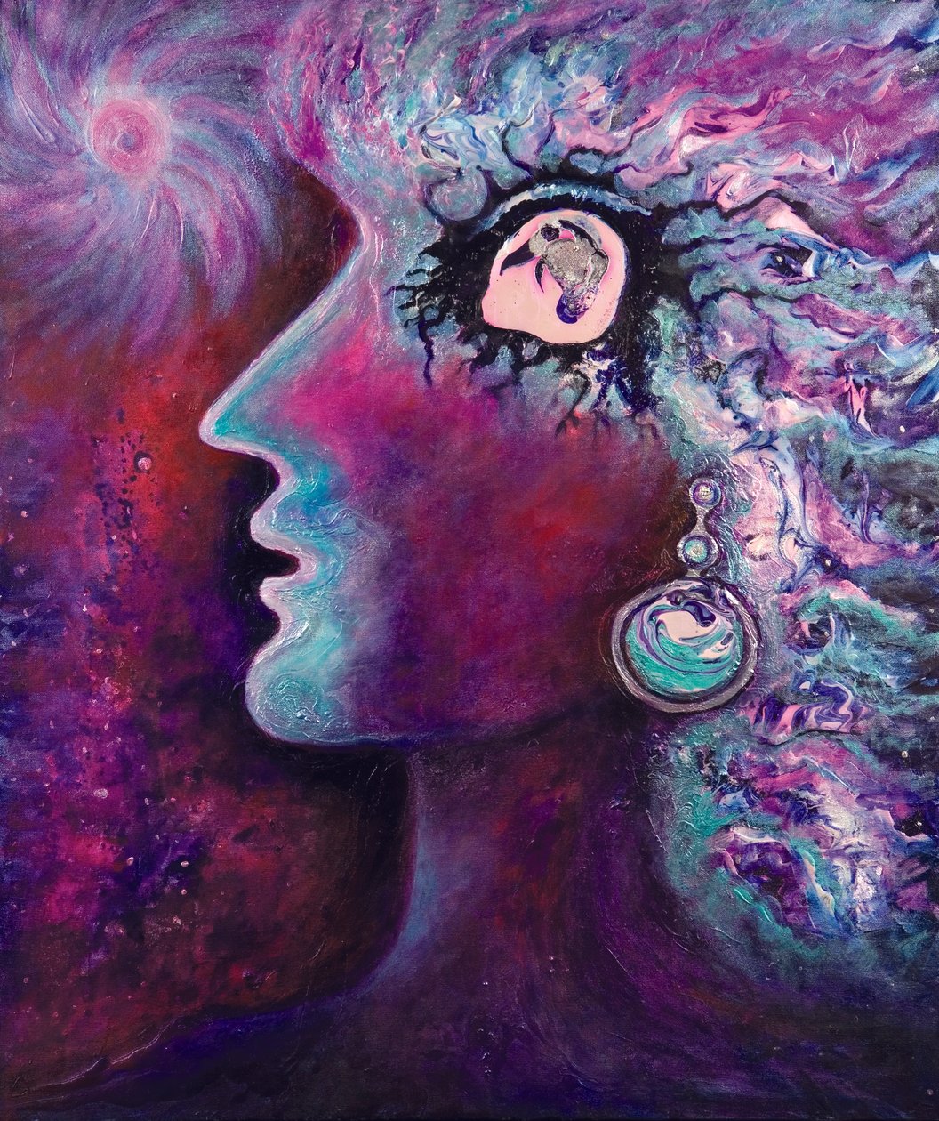 Quantum Diva, 2008 (óleo sobre tela) de Carolyn Mary Kleefeld