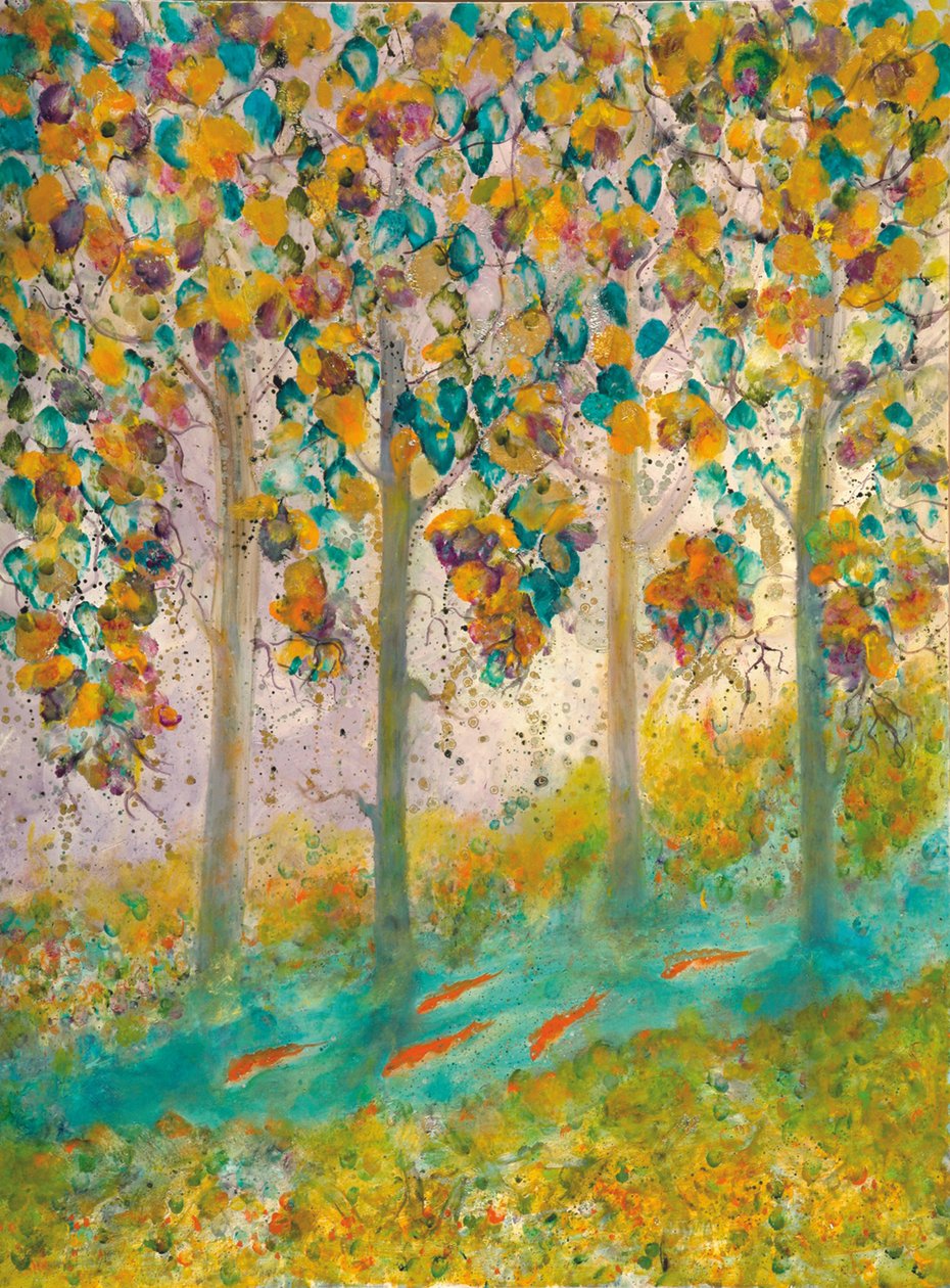 Árvore Raku, 2000 (óleo sobre tela) de Carolyn Mary Kleefeld