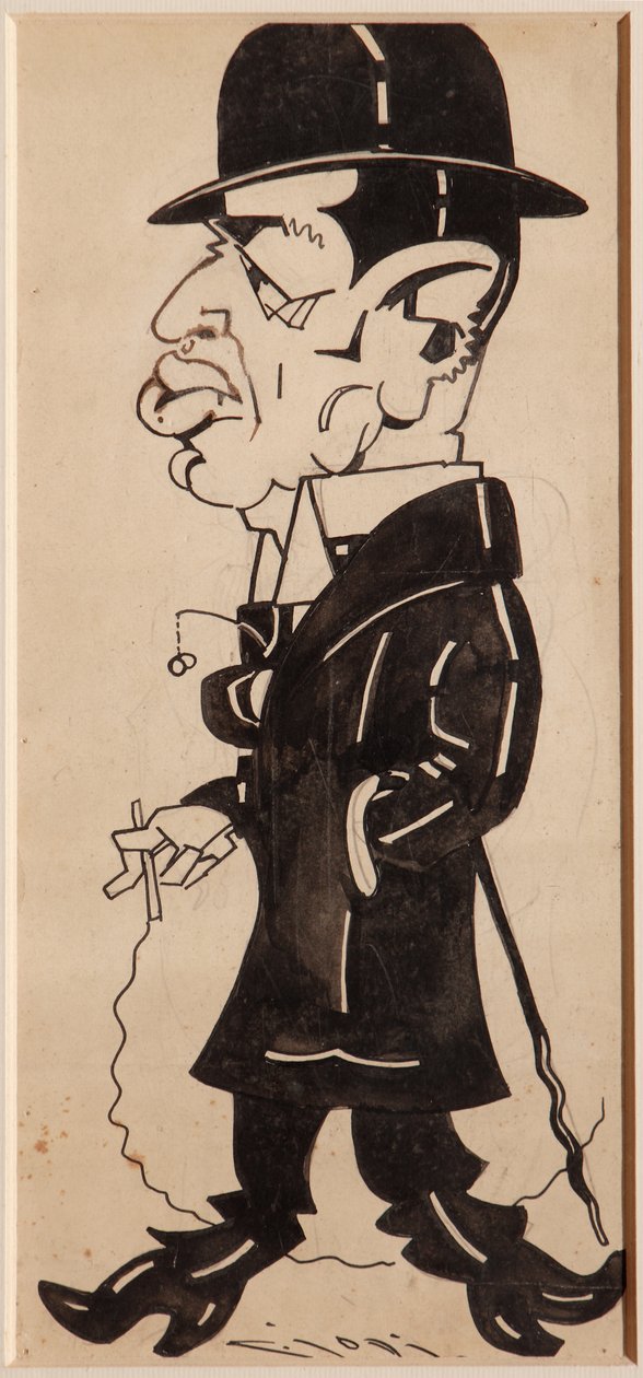 Sr. Cavallini (tinta preta sobre papel) de Casimiro Jodi