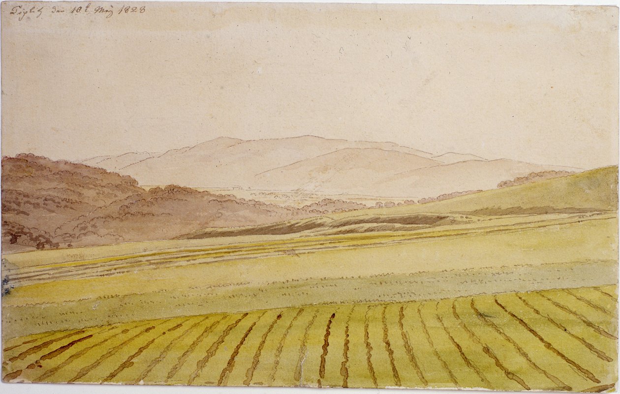 Paisagem boêmia de Caspar David Friedrich