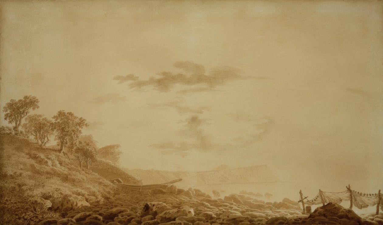 Vista de Arkona pelo luar de Caspar David Friedrich