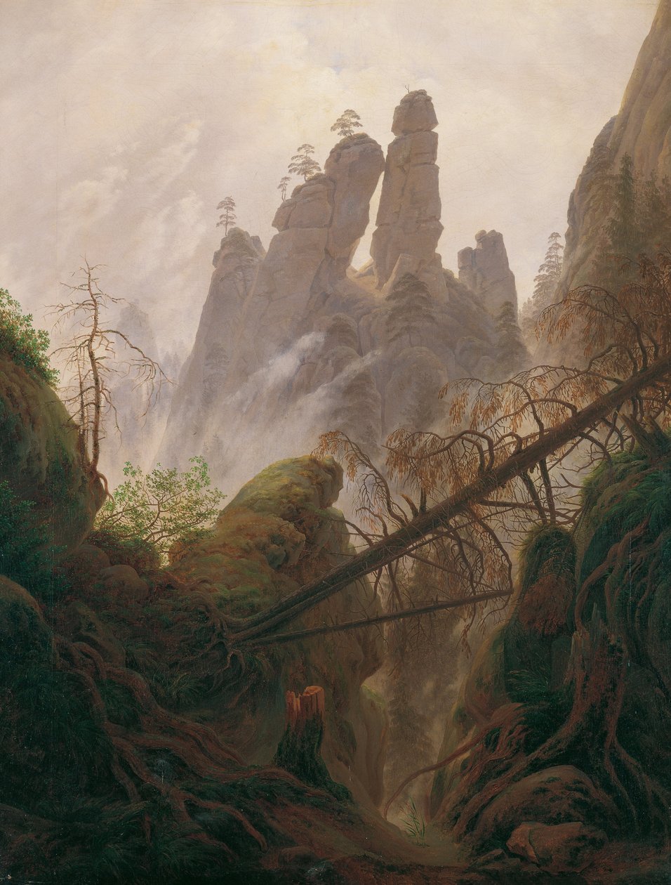 O monge no mar de Caspar David Friedrich
