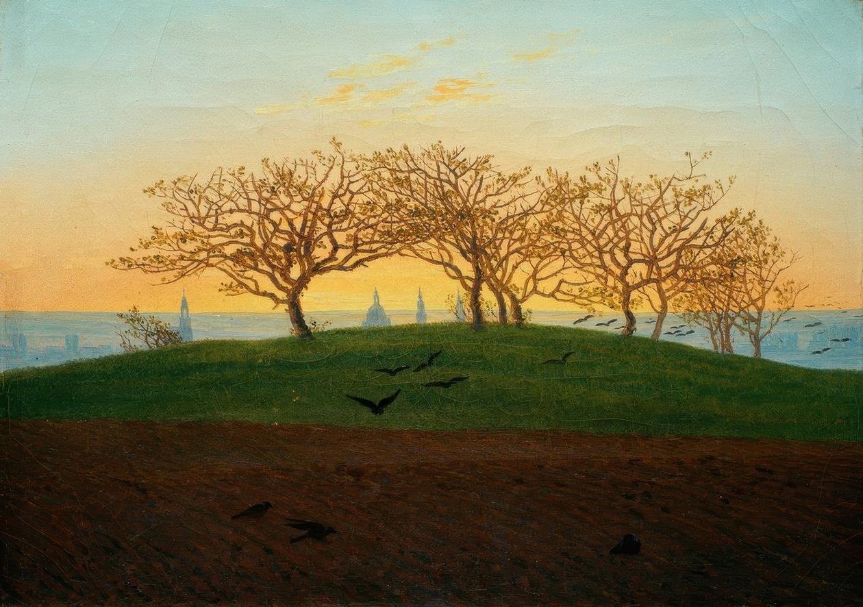 Morro com Bruchacker perto de Dresden de Caspar David Friedrich