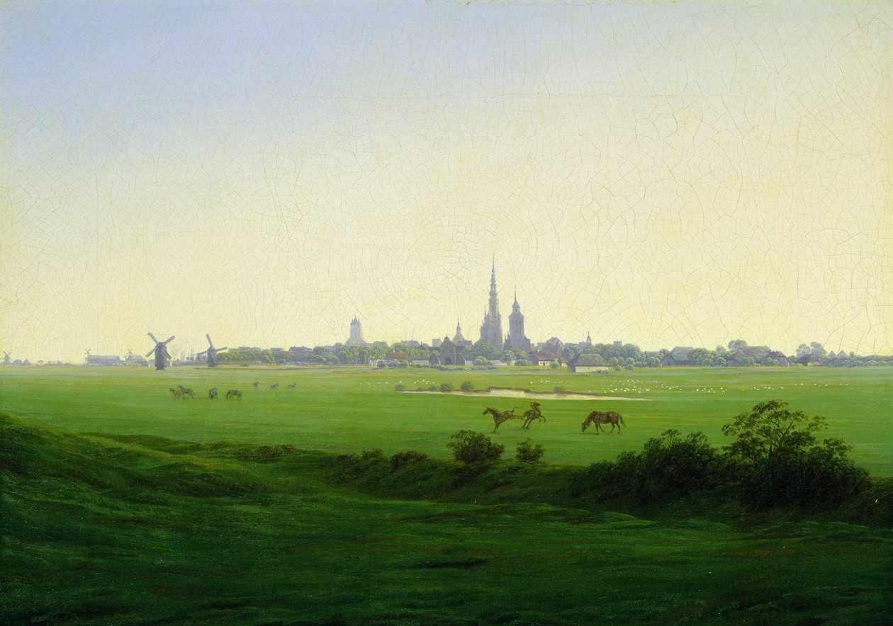 Prados perto de Greifswald de Caspar David Friedrich