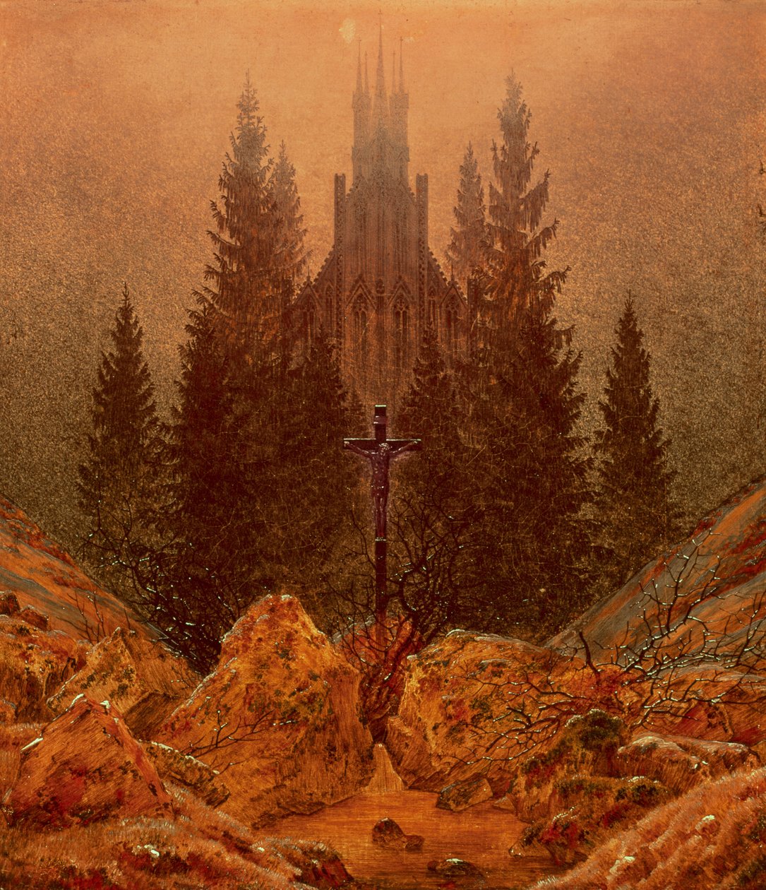 A cruz nas montanhas, 1812 de Caspar David Friedrich