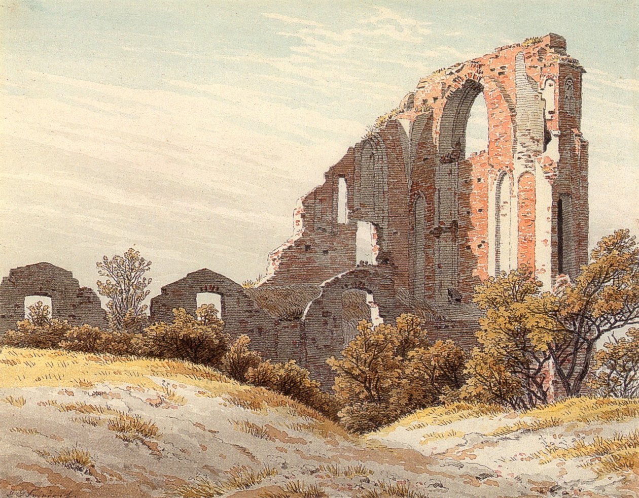 As ruínas de Eldena de Caspar David Friedrich