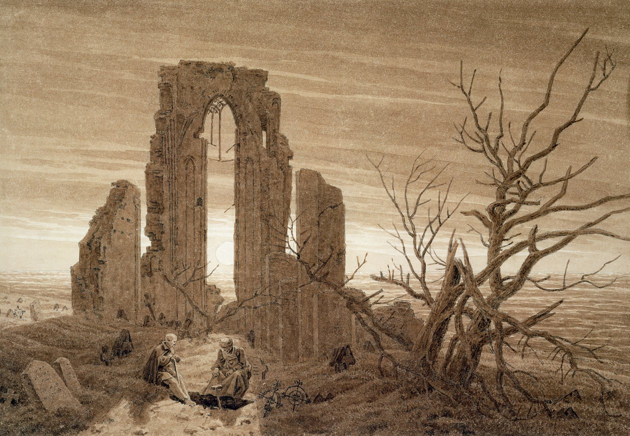 Inverno (tinta e lápis sobre papel) de Caspar David Friedrich
