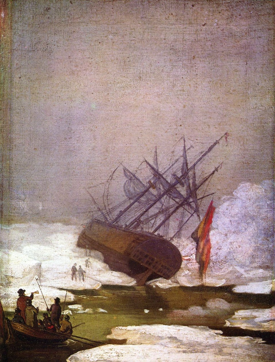 Naufrágio no mar de gelo de Caspar David Friedrich