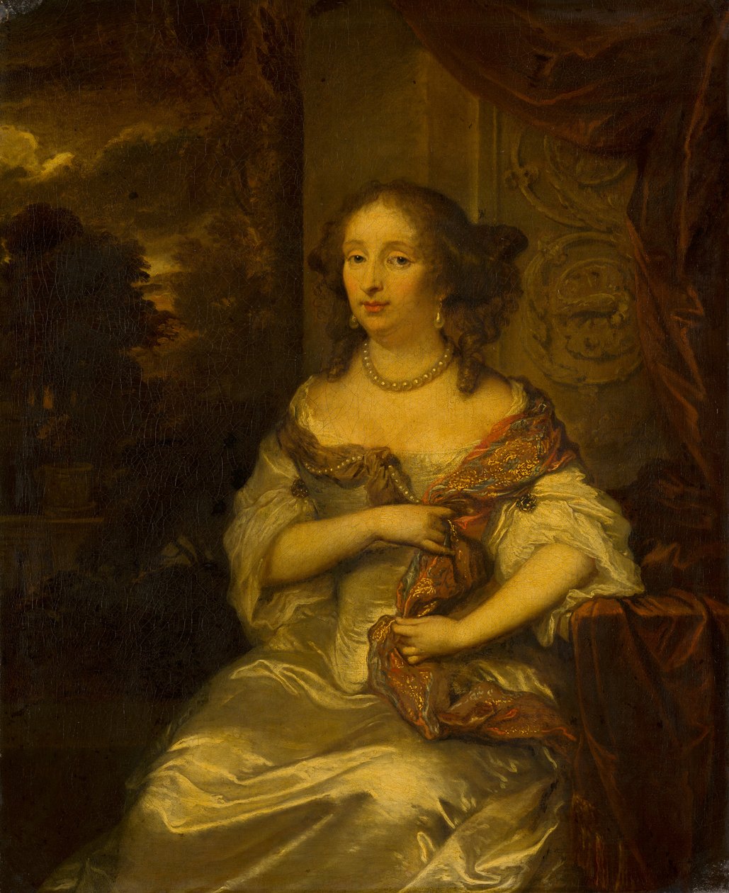 Retrato de Elisabeth Bebber de Caspar Netscher
