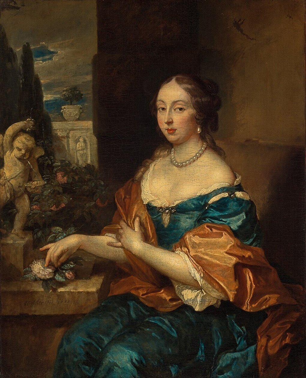 Retrato de uma mulher de Caspar Netscher