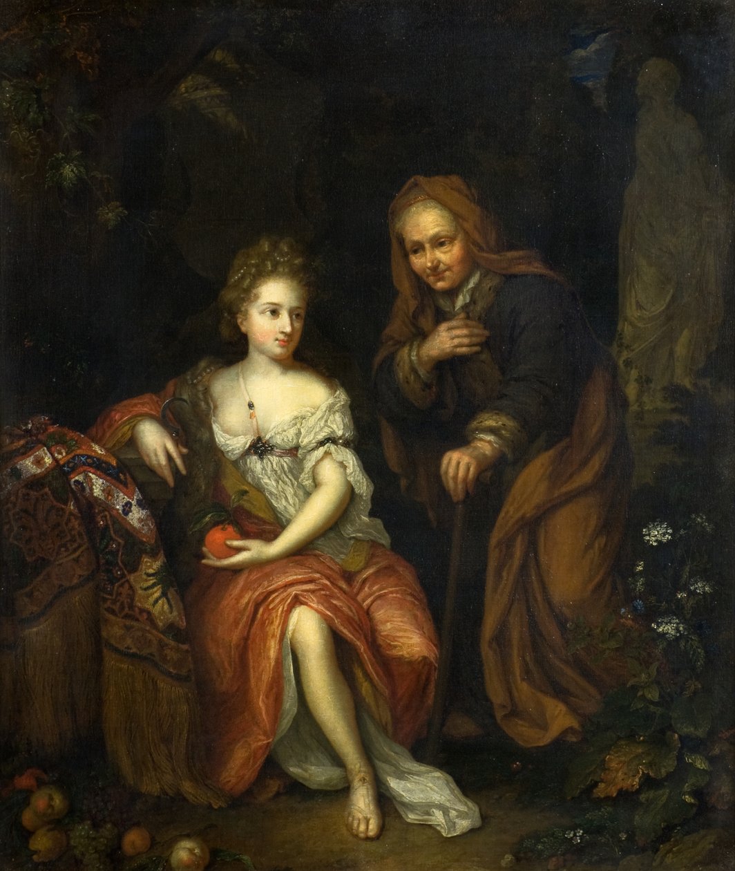 Vertumnus e Pomona de Caspar (follower of) Netscher
