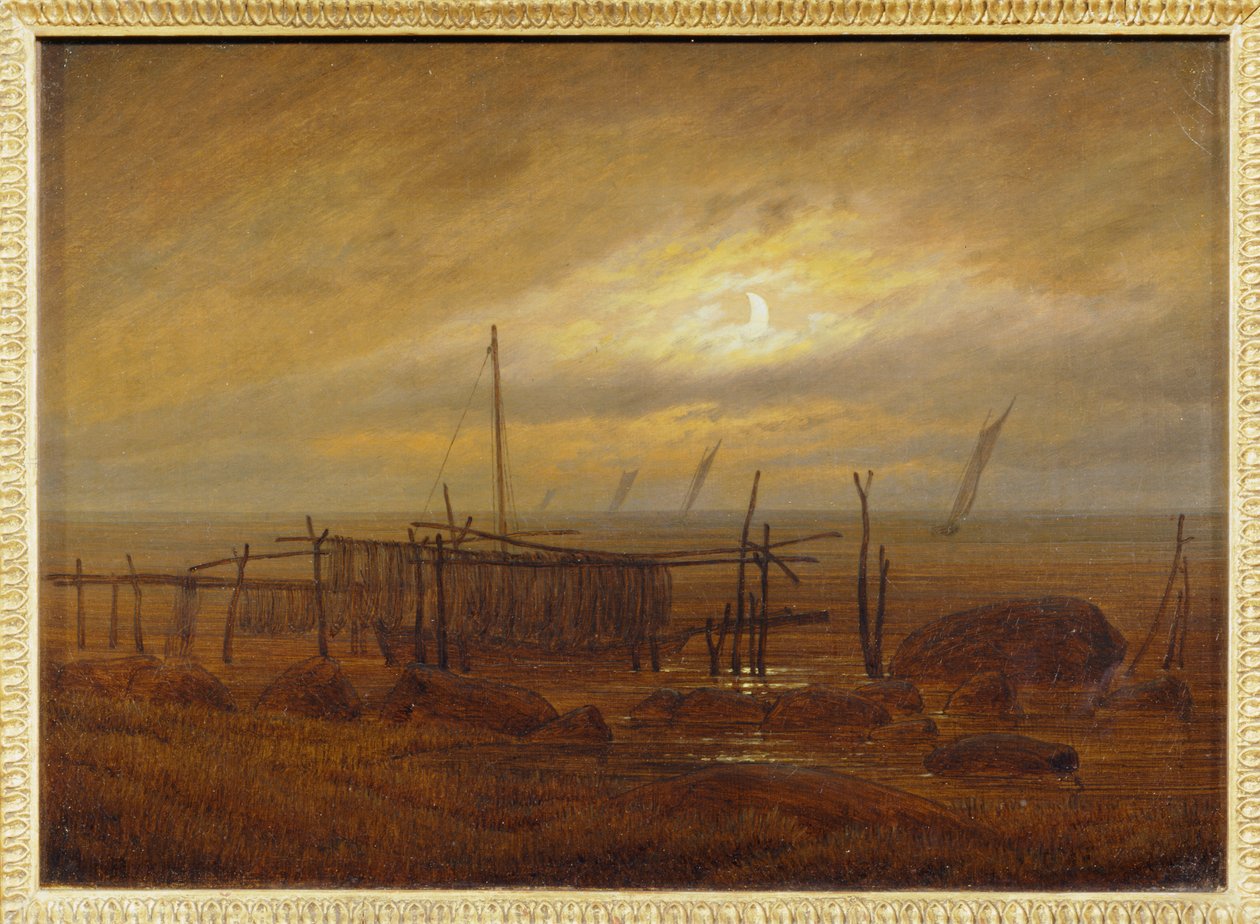 Am Meeresstrand - À beira do mar ... de Caspar David Friedrich
