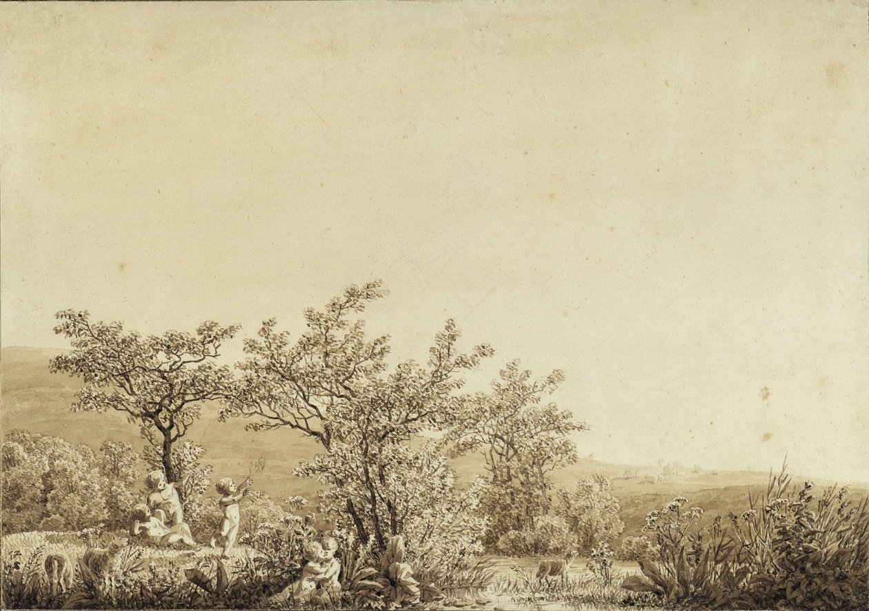 Outono - Noite - Maturidade (do ciclo «Estações, momentos do dia e fases da vida do homem», de 1803) de Caspar David Friedrich