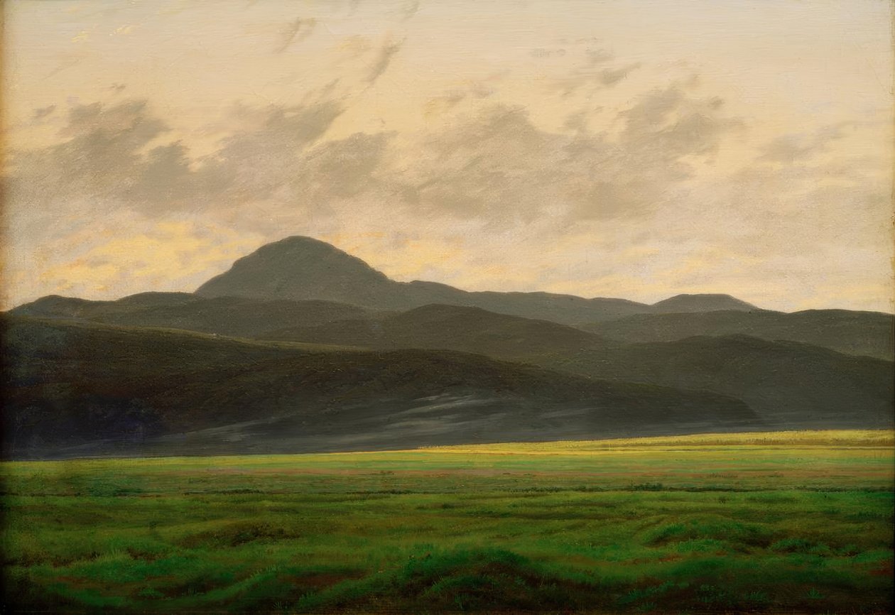Paisagem montanhosa na Boêmia de Caspar David Friedrich
