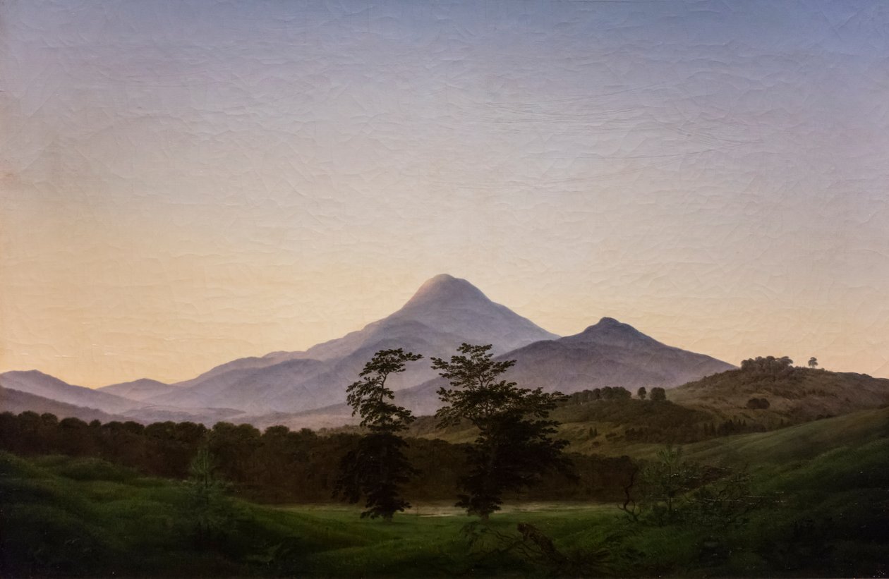 Paisagem da Boémia, c. 1808 (Óleo sobre tela) de Caspar David Friedrich