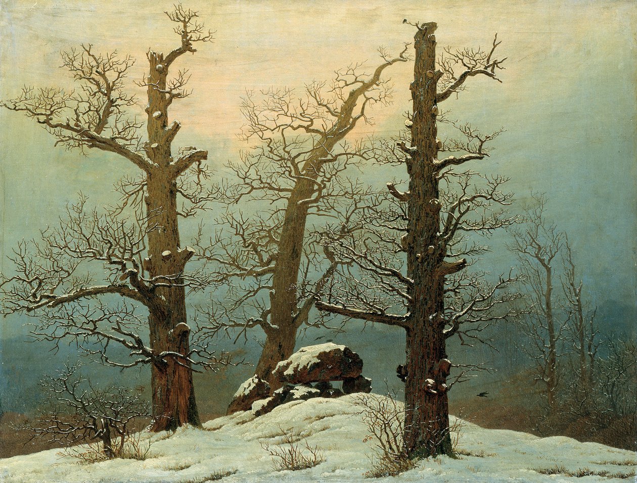 Monte de pedras na neve, 1807 de Caspar David Friedrich
