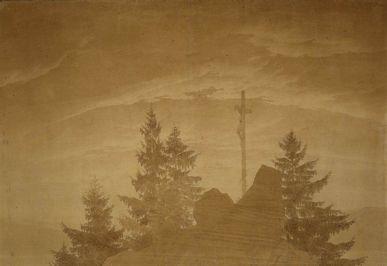 Cruz nas montanhas de Caspar David Friedrich