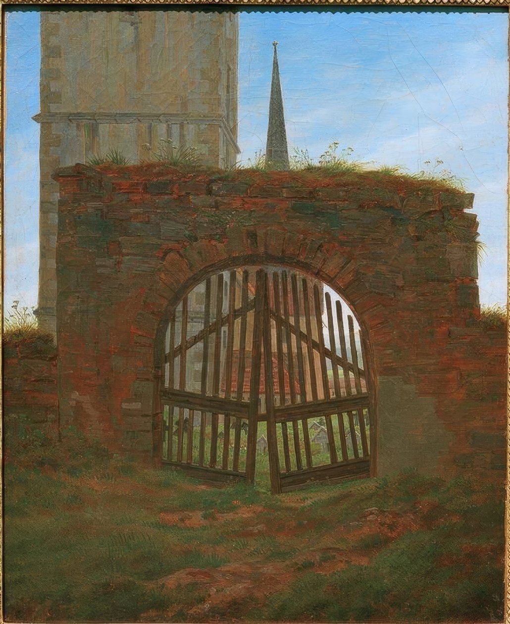 O portão do cemitério de Caspar David Friedrich
