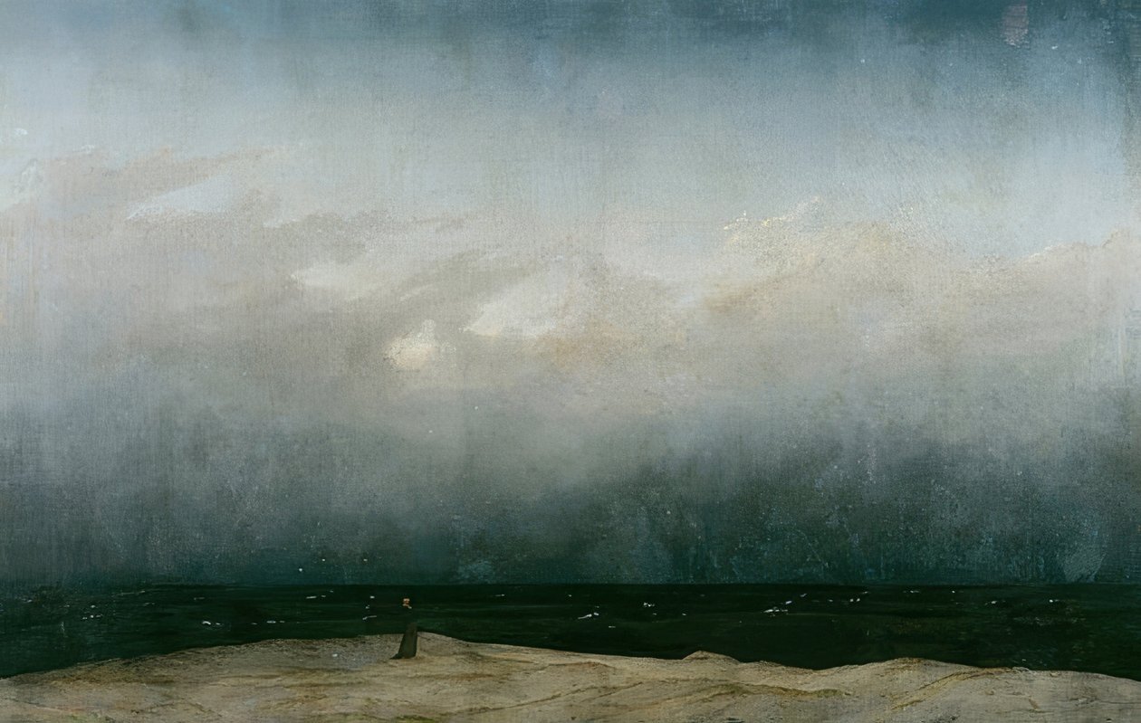 O monge à beira-mar. 1808-1810 de Caspar David Friedrich