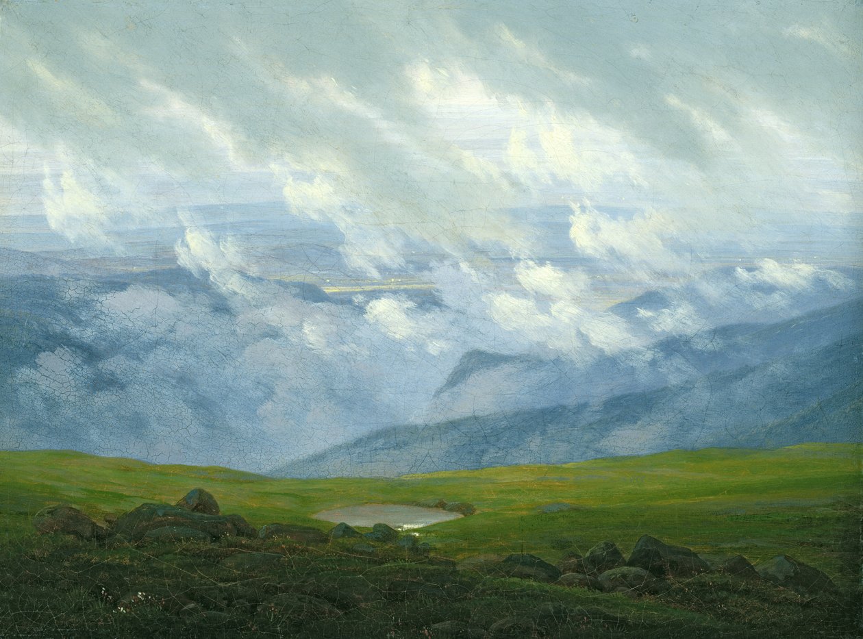 Nuvens à deriva de Caspar David Friedrich