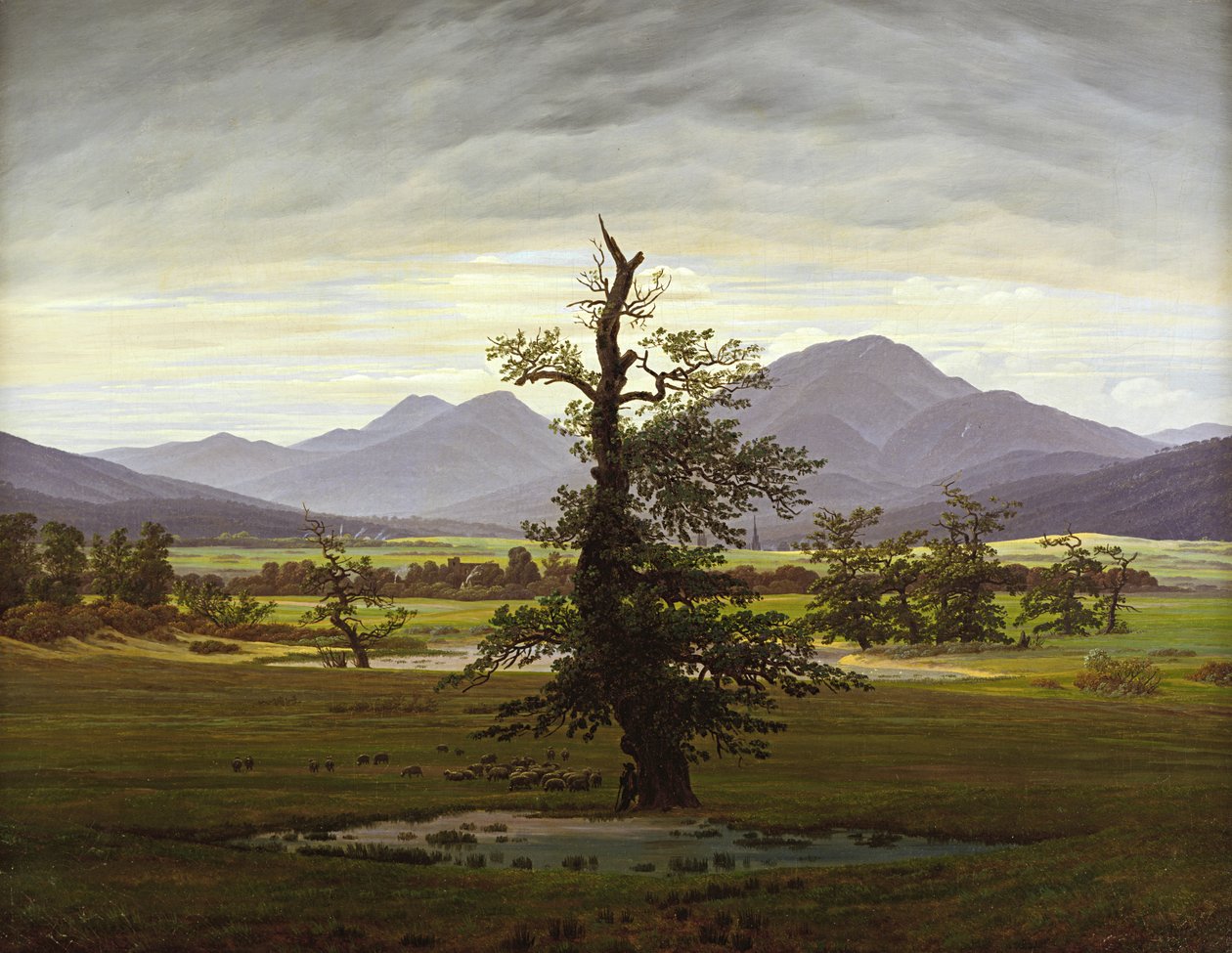 Árvore solitária de Caspar David Friedrich