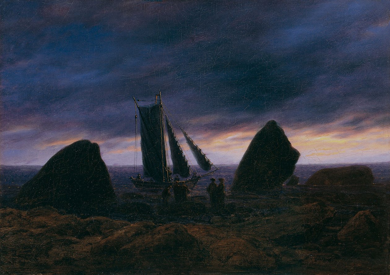 Barco de pesca junto ao mar Báltico, c. 1830 de Caspar David Friedrich