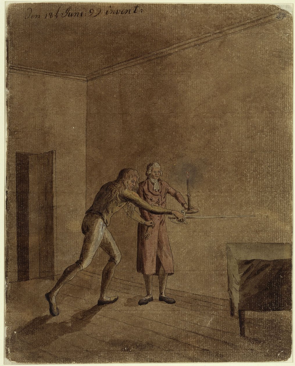 Franz e Daniel de "Os Salteadores", de Schiller de Caspar David Friedrich