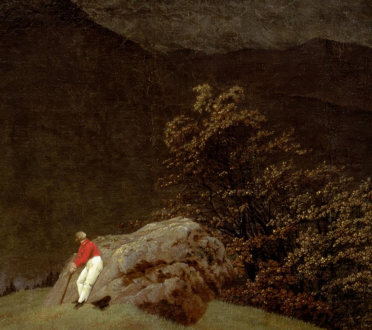 Paisagem montanhosa com arco-íris de Caspar David Friedrich