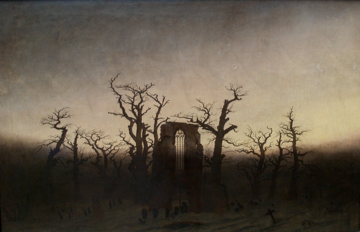 Alemão: Abtei im Eichwald A Abadia em Oakwood de Caspar David Friedrich