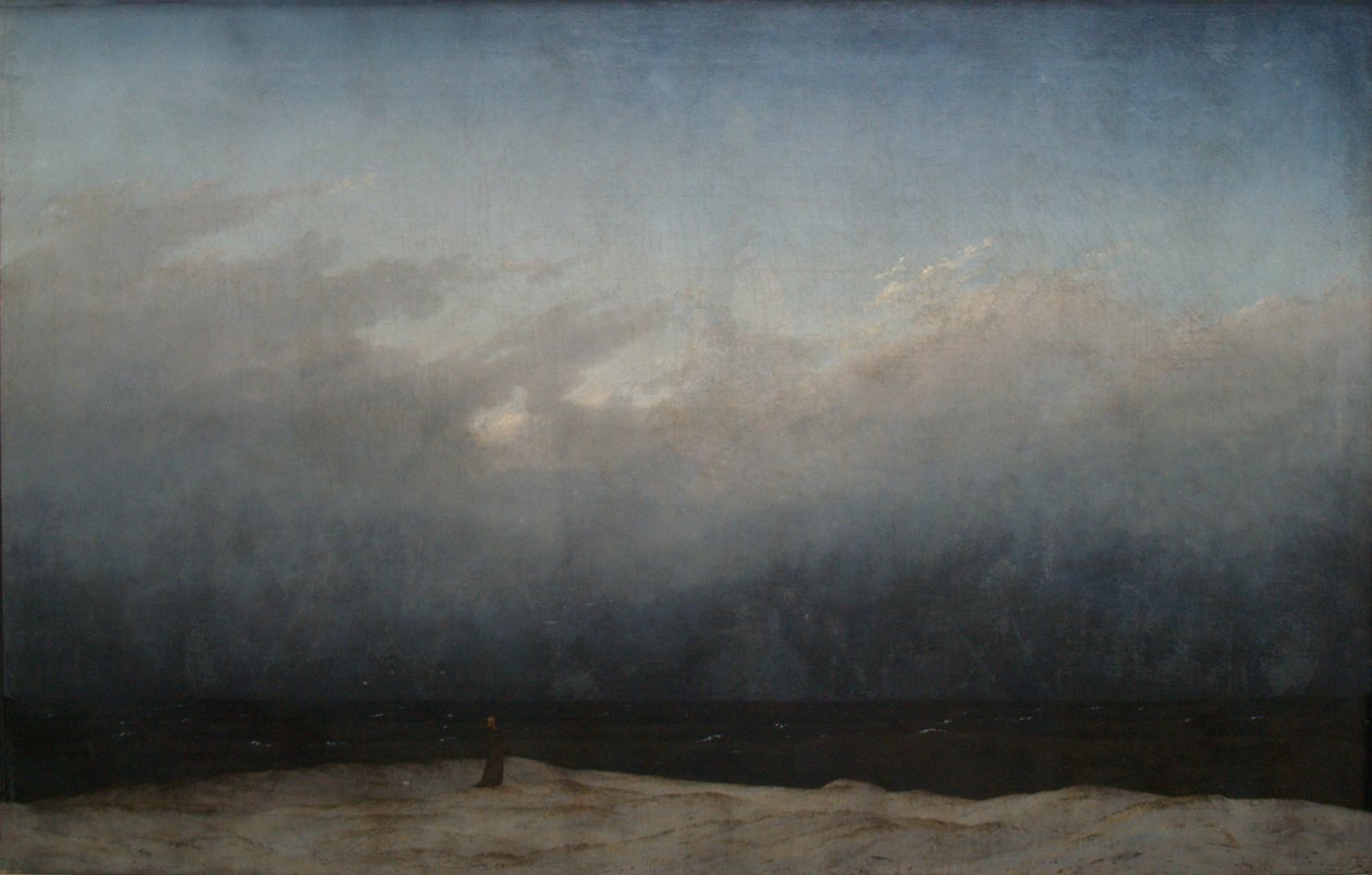 Alemão: Der Mönch am Meer O Monge à beira-mar de Caspar David Friedrich