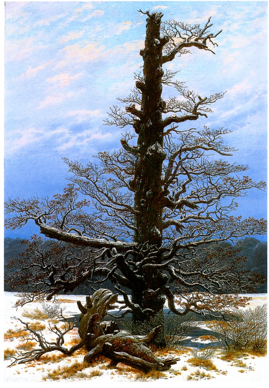 Alemão: Eichbaum im Schnee O carvalho na neve de Caspar David Friedrich