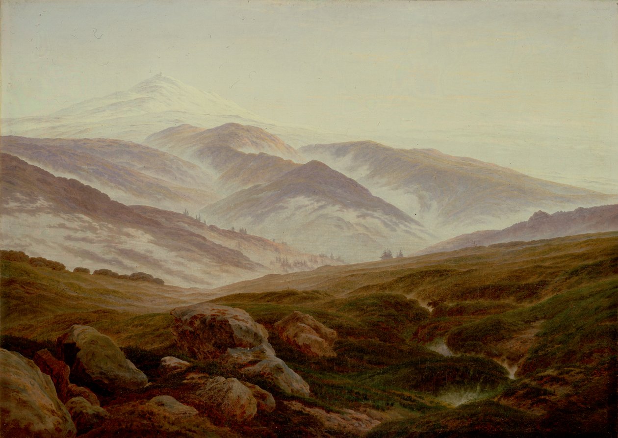 Alemão: Erinnerungen an das Riesengebirge Memórias das Montanhas Gigantes de Caspar David Friedrich