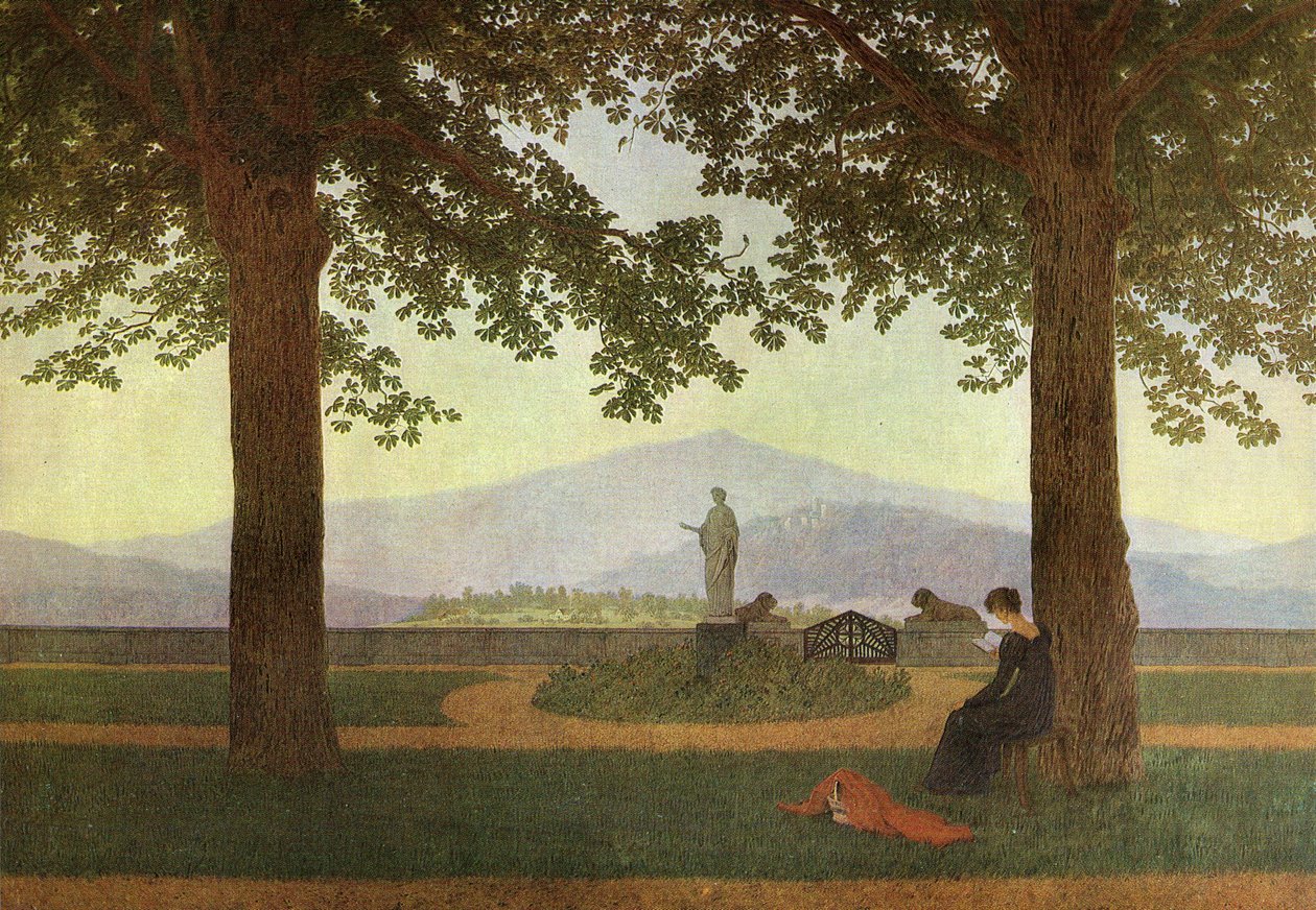 Alemão: Gartenterrasse O terraço do jardim de Caspar David Friedrich