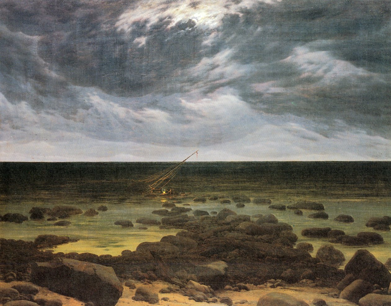 Alemão: Seashore by Moonlight Seashore by Moonlight de Caspar David Friedrich