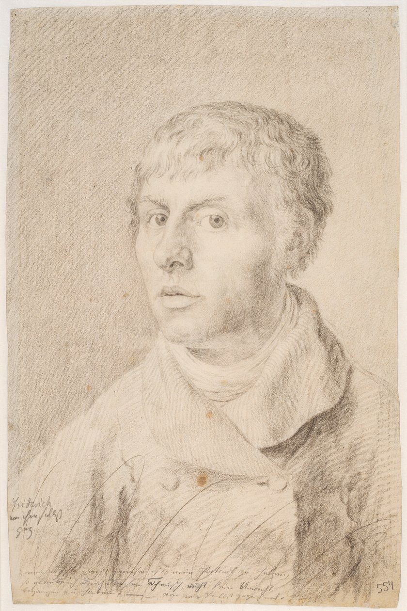 Alemão: Selbstbildnis Autorretrato de Caspar David Friedrich