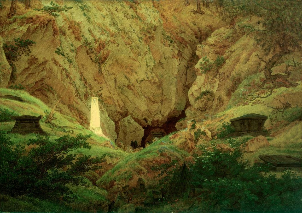 Túmulos de heróis antigos de Caspar David Friedrich