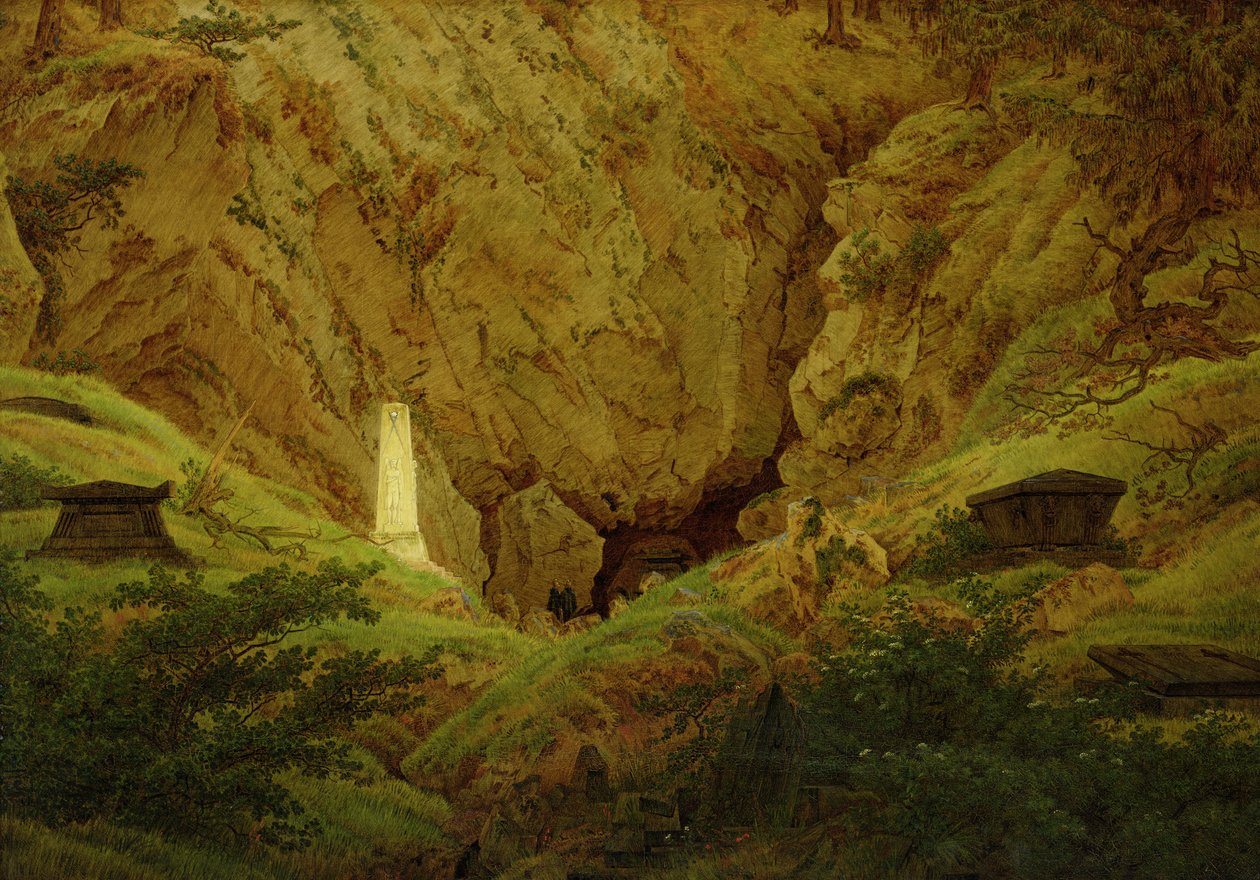 Sepulturas dos Antigos Heróis, 1812 de Caspar David Friedrich