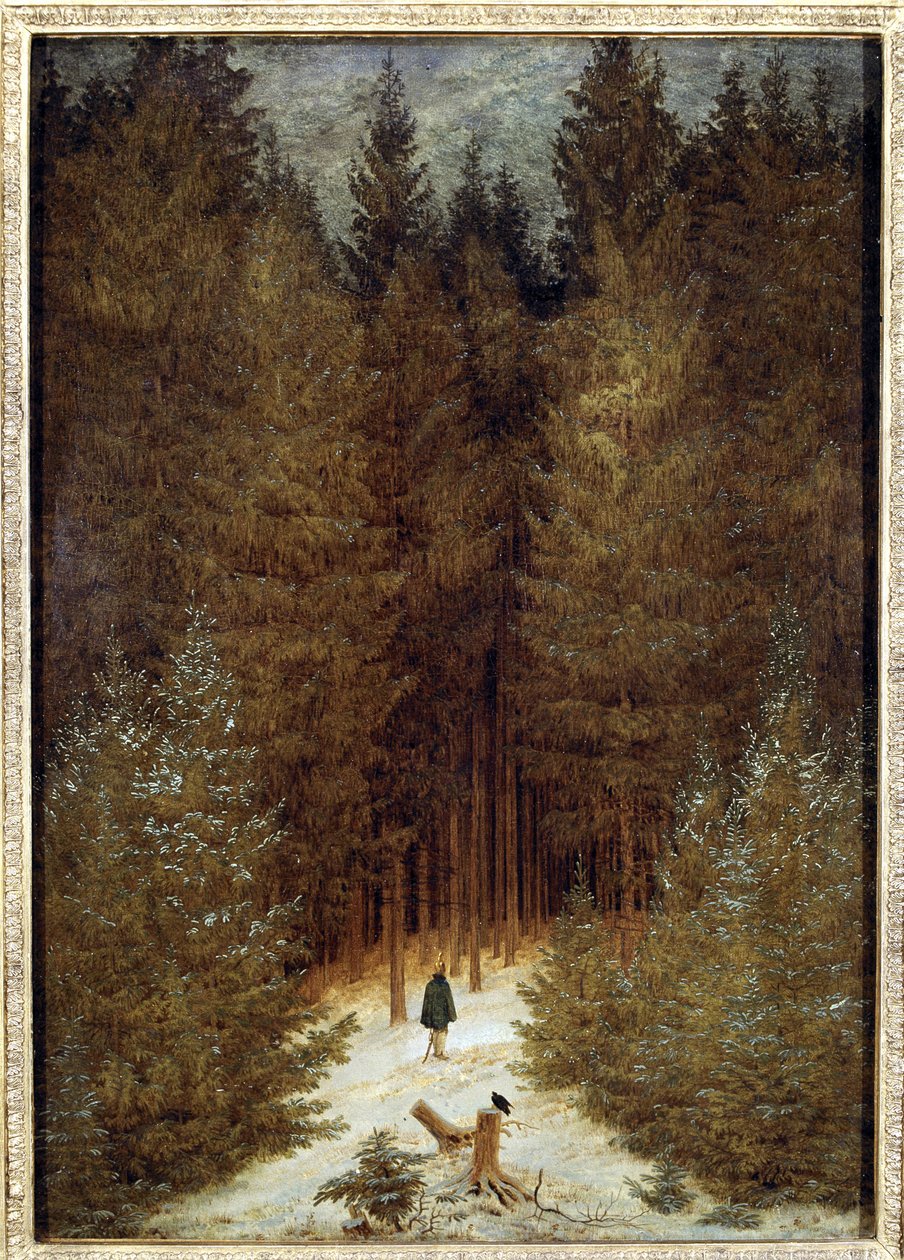 Caçador na floresta de Caspar David Friedrich