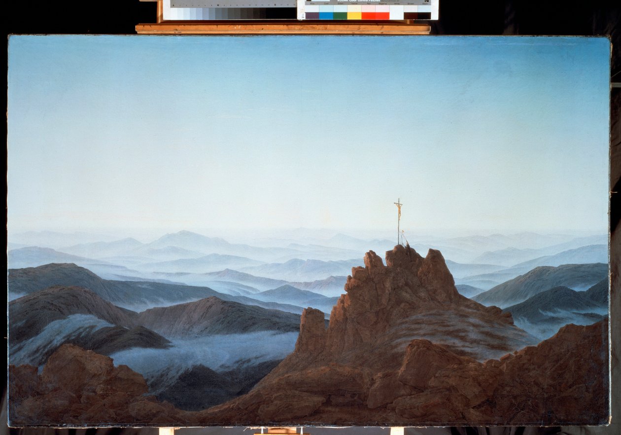 Paisagem da Matinee nas montanhas Geants (óleo sobre tela de Caspar David Friedrich