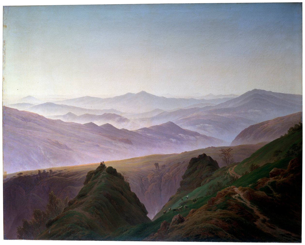 Manhã nas montanhas, antes de 1823. de Caspar David Friedrich