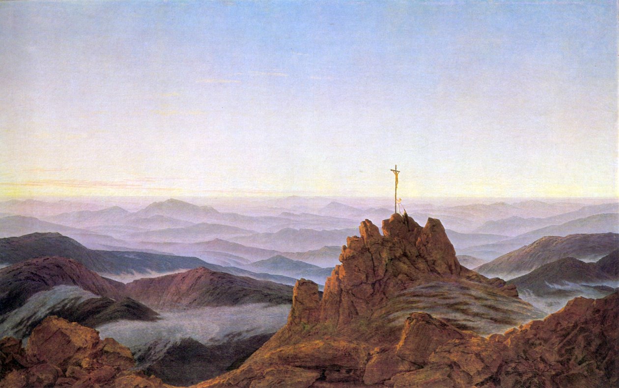 Manhã nas Montanhas Gigantes de Caspar David Friedrich