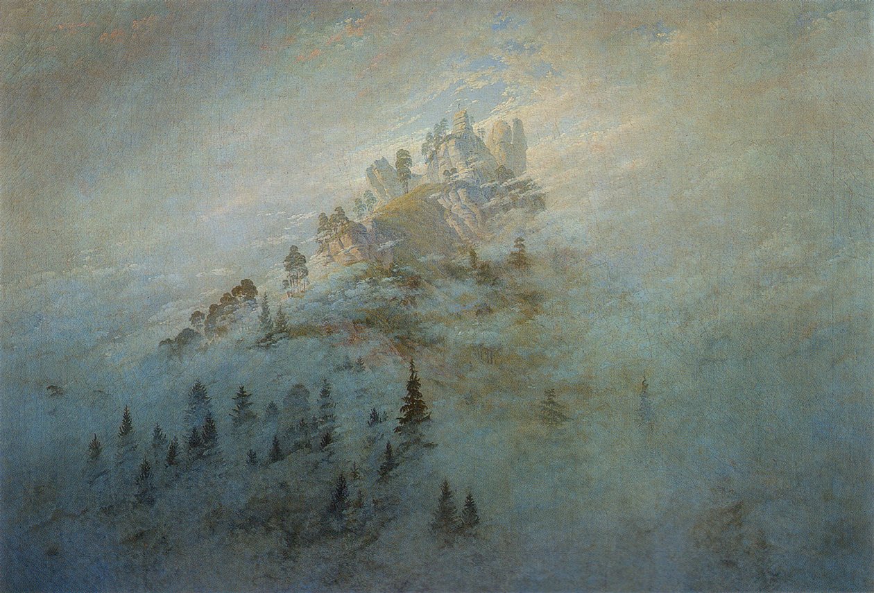 Névoa da manhã nas montanhas, 1808 de Caspar David Friedrich