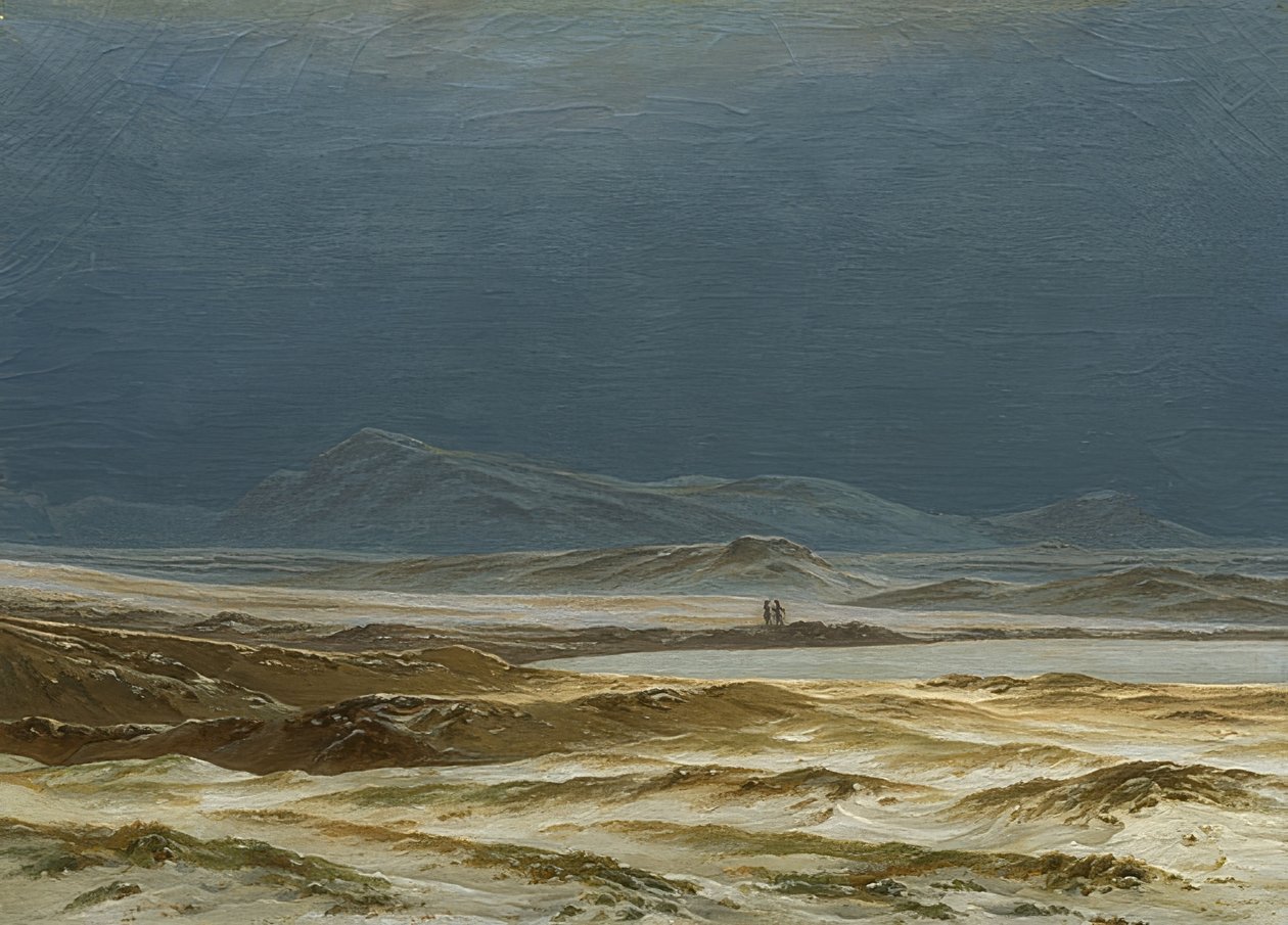 Paisagem nórdica na primavera. Por volta de 1825 de Caspar David Friedrich